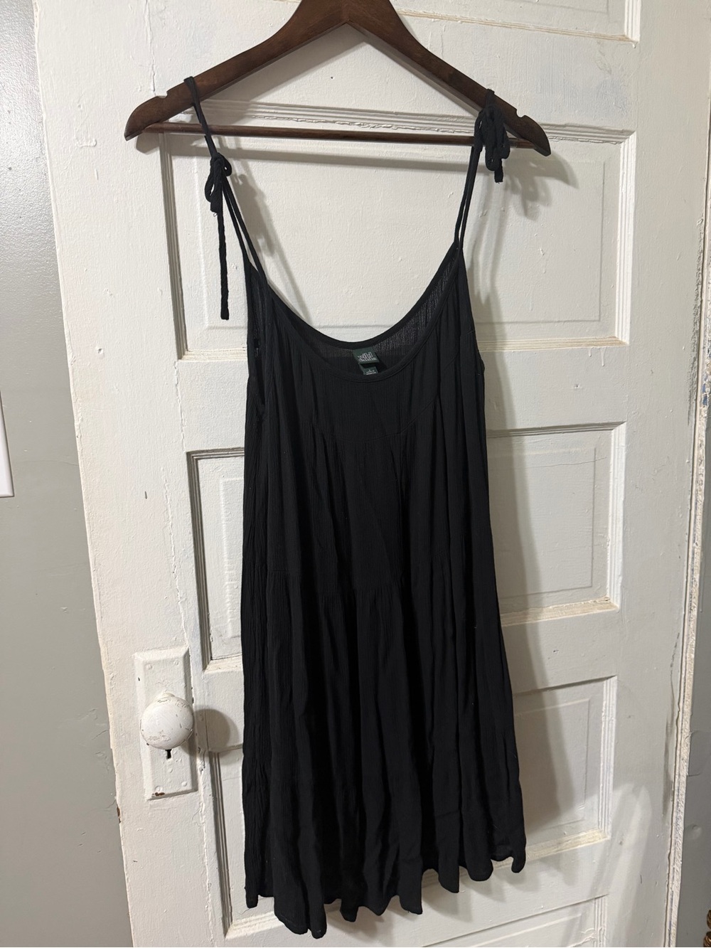 Wild Fable Black Shoulder Tie Dress